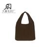 2023 Amazon ebay Bolsa de malha oca simples de venda imperdível Bolsa grande para todos os jogos Bolsa de ombro de malha de cor sólida feminina