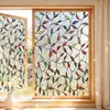 Novo Produto de Comércio Exterior: Adesivos de Janela com Designs Coloridos de Plantas e Flores, Película para Vidro com Efeitos Iridescentes Semelhantes ao Sol, Adesivos Eletrostáticos para Decoração de Casa