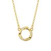 Collar con Anillo Mobius Incrustado de Diamantes de Plata de Ley S925 Estilo Japonés y Coreano Moda Elegante Chapado en Oro Cadena para Clavícula de Lujo Ligero para Mujer