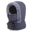 Gorro de Invierno Térmico Transfronterizo Estilo Lei Feng para Hombres, con Protección para los Oídos y Calentador de Cuello Integrado Forrado de Felpa, Mascarilla Facial para Mujeres, Adecuado para Andar en Bicicletas Eléctricas, Gorro Cálido de Algodón