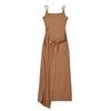 Vestido Largo para Mujer hasta el Tobillo, Aspecto Sexy Adelgazante Gris con Tirantes Falda Larga, Ropa de Verano para Mujeres Altas 175