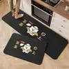 Tapete de cocina de dibujos animados absorbe agua y aceite, tapete de tierra de diatomeas de secado rápido, resistente a la suciedad, resistente al desgaste, antideslizante, lavable con toallita, tapete para pies sin lavado