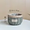 Cesta de Ratán Hecha a Mano para Suculentas y Plantas Verdes, Cesta de Flores Tejida de Bambú, Arreglo Floral, Floristería, Flores Frescas, Decoración Rural de Ratán