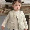 Chaleco de Plumas para Niña 2026 Nuevo Estilo para Bebés, Chaleco Versátil de Cuello Redondo para Otoño e Invierno para Usar en Interiores y Exteriores, Ropa Cálida para Bebés