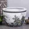 Jingdezhen Tanque de Peces de Cerámica Cuenco para Peces Dorados Plantación de Loto Nenúfar Cuenco de Loto Tortuga Balcón Tanque Extra Grande Otros Pequeños