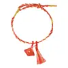 Pulsera de Hilo Multicolor Hecha a Mano para Niños y Adultos, Tejido de Hilo de Cinco Colores de Pequeño Zongzi, Pulsera de Hilo Multicolor del Festival del Bote del Dragón