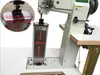 Máquina de coser de doble aguja síncrona de columna extra alta para materiales gruesos, bolsa de cubo, lona para tiendas de campaña, pasos alto y bajo, placa base nueva, servomotor