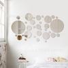 Pegatinas de Pared Espejo Círculo Espejo Decoración Estéreo 3D Círculo Grande de 15 cm Cada Uno Juego de 32 Piezas y 26 Piezas Dos Estilos Material PS