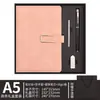 Conjunto de Caixa de Presente com Logotipo Personalizado para Caderno Caderno de Alta Qualidade com Fivela em Forma de U A5 Livro de Registro para Reuniões de Trabalho