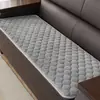 Cojín de Sofá de Cuero para Oficina, Color Sólido, Cojín Grueso de Felpa para Asiento, Universal para Todas las Estaciones, Cojín de Asiento para Sillón Largo, Antideslizante, Cojín Grueso para Muebles de Madera Maciza