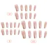 Branco Coco Brilhante Estilo Cat-Eye Textura de Alta Qualidade Elegante Estilo Menina Estilo Senhora Madura Iluminador Nail Art 30 Unhas Postiças