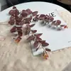 Arranjo de Cena com Flores Artificiais, Flores Artificiais da Série Roxa para Celebração de Casamento, Arranjo de Flores de Chão, Decoração Suave e Flores para Paisagismo de Salão de Casamento