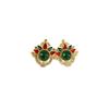 Aretes Retro Franceses Ojo de Gato Diamante Esmalte Goteo de Aceite Antigüedad Lujo Ligero Exagerados Tridimensionales Estilo Corte Aretes de Moda