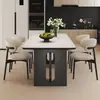 Juego de mesa y sillas de comedor de pizarra nuevo y usado para casas pequeñas, mesa de comedor rectangular de estilo antiguo, minimalista moderno, lujo ligero