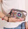 Venda por atacado moeda bolsa de telefone móvel chave lona clutch bag multi-camada zíper bolsa pequena mulher grande capacidade mãe horizontal