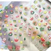 Populares Pegatinas de Uñas Navideñas en Relieve 5D Árbol de Navidad Lindo Caramelo Estrellas Pegatinas Planas de Concha para Uñas al por Mayor