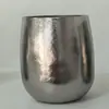Taza para Huevo al Aire Libre Taza de Agua de Doble Capa de Titanio Puro Taza para Beber en Casa Taza de Oficina Cerveza Café Lujo Ligero Taza de Titanio de Gama Alta
