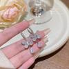 Aretes Elegantes de Plata 925 con Aguja de Pequeño Aroma para Mujer, Nicho Ins, Aretes de Perlas, Lujo Accesible, Aretes de Zirconia de Alta Gama al Por Mayor
