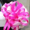 Decoración para coche de boda flor de tirar a mano arreglo para manillar flor de bola boda color de boda flor de tirar con lazo de bola 10 piezas/caja