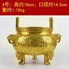 Adornos de quemador de incienso de latón Feng Shui Adornos de quemador de incienso binaural Artesanía de metal