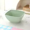 Amazon Juego de Cuatro Piezas de Tazón, Plato, Taza y Cubiertos, Polipropileno de Grado Alimenticio, Cuadrado, Negro y Beige, para Uso en Casa y Restaurante, Platos, Platos para Fruta