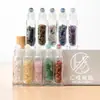 En Stock Botella Roller de Piedra Cruda de Cristal Natural de 10 ml, Botella Decantadora de Perfume de Alta Transparencia, Exquisita Botella Decantadora Roller de Gema