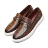 Zapatos Casuales de Negocios Transpirables para Hombre de Venta Caliente Estilo Británico Moderno Suela Suave Versátiles de Cuero - 26053