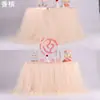 Processamento de Comércio ExteriorToalha de Mesa para Casamento, Mesa de Assinaturas de Casamento, Decoração de Festa de Aniversário, Toalha de Mesa para Mesa de Sobremesas, Tule
