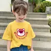 Camiseta de Algodón Puro para Niños Mayores, Ropa de Verano Moderna y Linda, Nuevo Estilo Verano Niñas Top Suelto Estilo Coreano para Niñas