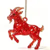 Pingente de Carneiro do Zodíaco Acrílico Plano Exclusivo Transfronteiriço Decoração de Árvore de Natal Desenho Animado Decoração de Cena de Festa Festival