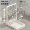 Suporte de Armazenamento Multifuncional para Tampas de Panela, Espátula de Panela, Tábua de Corte - Doméstico, Vertical, Bancada, Mesa - Suporte de Tampas de Panela de Dois Camadas