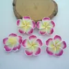 30mm Flor de Argila Macia Plumeria Acessórios Atacado Artesanal DIY Brincos Colar Acessórios de Cabelo Corrente de Bolsa Acessórios Materiais