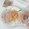 Gomas de Pelo de Goma Gruesas de Colores Coreanas Empacadas al por Mayor Alta Elasticidad No Daña el Cabello Bebé Desechables para Niños y Niñas