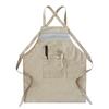 Delantal de lona estilo coreano para el hogar, cocina, para hombre, tienda de té con leche, supermercado, tienda de mascotas, tienda de hot pot, ropa de trabajo para mujer, logo estampado