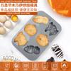 Molde de silicona para pastel de Halloween calabaza fantasma calavera momia bandeja para hornear molde de gota de pegamento de dibujos animados estéreo