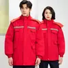 Ropa de Algodón Antiestática de Invierno para Hombres y Mujeres, Sitio de Construcción, Almacén Frío, Chaqueta de Algodón Engrosada Resistente al Desgaste, Ropa de Trabajo, Cálida, Chaqueta de Ropa de Protección Laboral