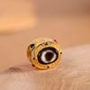 Joyería de Plata de Alta Calidad Plata S925 Chapada en Oro Colgante de Tara Verde con Ágata Incrustada, Accesorios de Plata Hechos a Mano para DIY Modernos y de Moda
