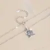 Collar de Plata de Ley S925 en Forma de Corazón para Niñas Dulce Moda Ins Estilo Pequeño Fragancia Cadena para Clavícula de 1 Quilate Moissanita Venta al por Mayor