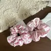 Novo Conjunto de 2 Elásticos de Cabelo Infantis de Tecido Plissado com Estampa Floral, Bolinhas e Xadrez com Alta Elasticidade