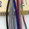 Sandalias de Cuerda de Algodón Rayadas con Tira de Pedrería al por Mayor para Fabricantes Accesorios de Joyería DIY Fila Recta Cuerda de Diamante Rayado Semicircular