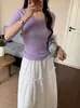 Hongmi Roupa/ Suéter de Tricô com Gola de Lã Feminino, Caimento Justo, Camada Base de Outono, Top Elegante, Novo 2026