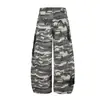 Jeans Camuflaje Magic Bear 2026 Estilo Europeo y Americano Ligero Asiático High Street, Pantalones de Pierna Ancha con Bordado de Parche, Pantalones Holgados Curvos