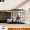 Jaula para Gatos Espacio Libre Interior Nueva Plegable Villa para Gatos con Inodoro Integrado Casa para Gatos Nido Otoño Invierno