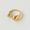 Anillo europeo y americano estilo gota de agua liso geométrico irregular temperamento personalidad ins simple tendencia joyería de moda