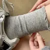 Calcetines Blancos con Moño para Mujer, Calcetines de Algodón Puro Sin Costuras de Media Caña para Primavera y Verano, Estilo Ballet, Calcetines de Encaje con Volantes Estilo Coreano