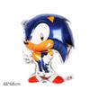 Globo de Papel de Aluminio de Sonic con Forma de Dibujo Animado Globo de Película de Aluminio Venta al por Mayor Globo para Decoración de Fiesta de Cumpleaños