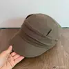 Gorra plisada de lino, sombrero ecuestre estilo japonés Yamamoto, gorra de boina redonda artística vintage, gorra de pico para mujer