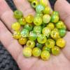 Jade Jade Huang Fei Cuentas de Agujero Grande Cuentas de Jade Amarillo Fluorescente Accesorios para Pulsera Collar Cuentas de Jade Hechas a Mano