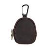 Mini monedero de cuero genuino, Bolsa tipo concha de piel de vaca de primera capa, Bolsa de almacenamiento para cable de datos y auriculares Bluetooth, Estilo retro europeo y americano para hombre