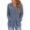 Otoño/Invierno 2026 Ropa de Mujer Transfronteriza Europea y Americana Nueva Tejido de Punto con Capucha Botones Base Acanalada Cepillada Moda